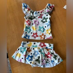 Hanna Andersson Floral Toddler Swim Set